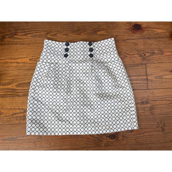 Anthropologie Sine Button Front Geometric Print Straight Skirt, 4 - Picture 1 of 6